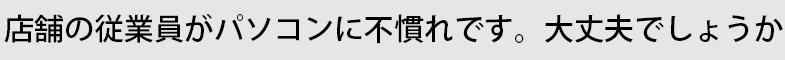 店舗の従業員がパソコンに不慣れです。大丈夫でしょうか